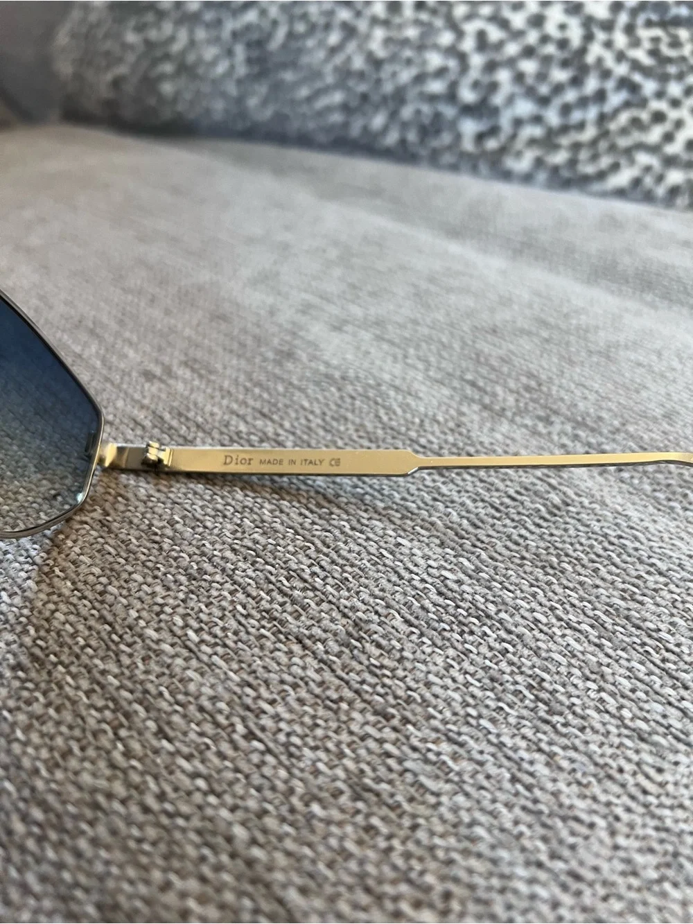 Dior Silver Frame Blue Gradient Sunglasses